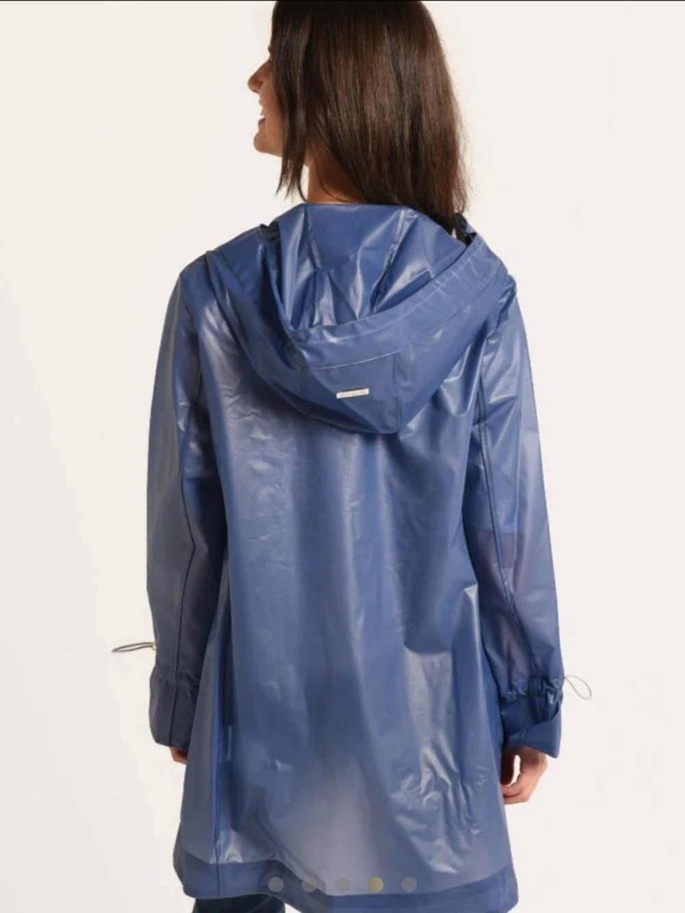 Soia & Kyo Montella Mid Length Blue Rain Jacket- M - Picture 10 of 12